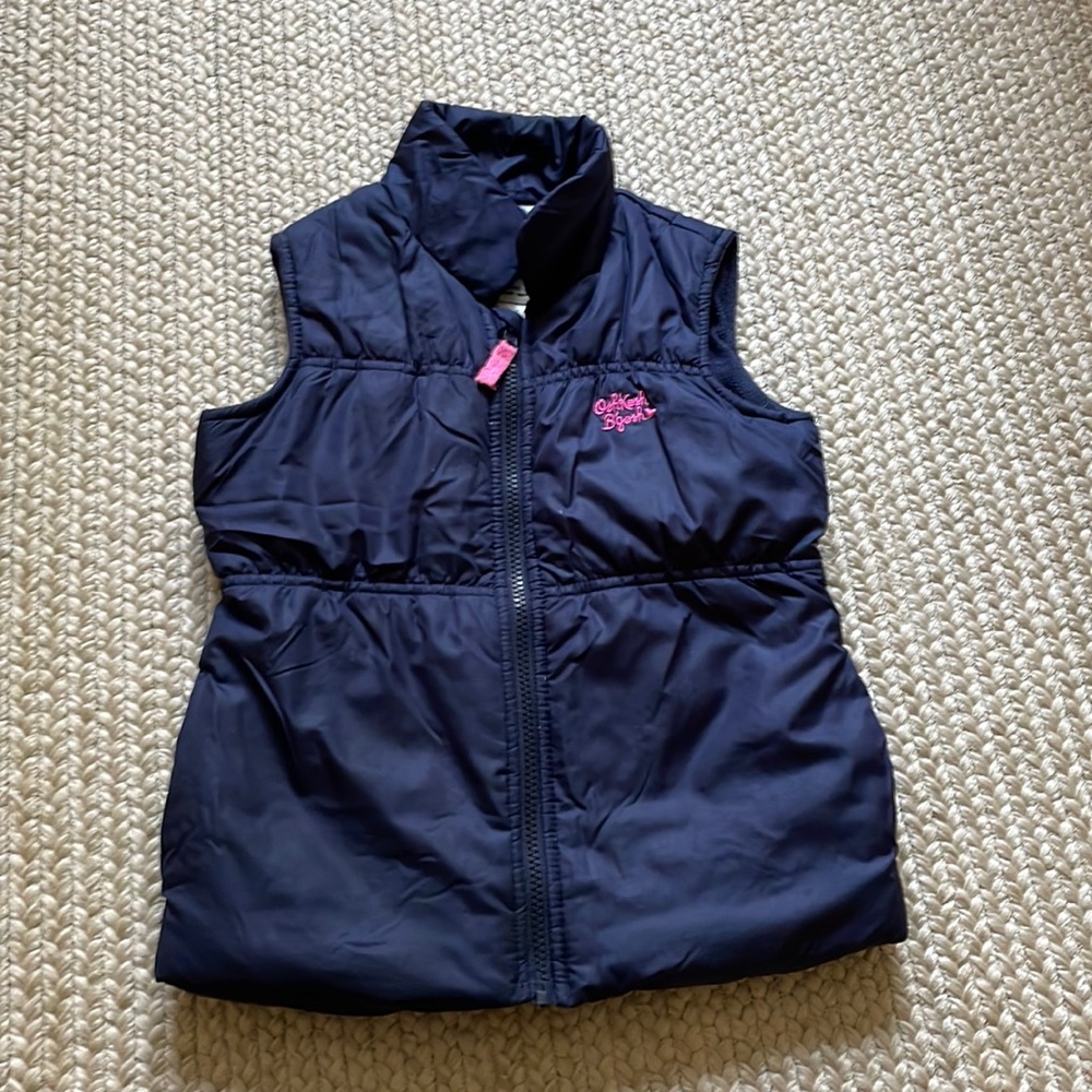 Girl’s Navy OshKosh B’gosh Puffer Vest Sz 5